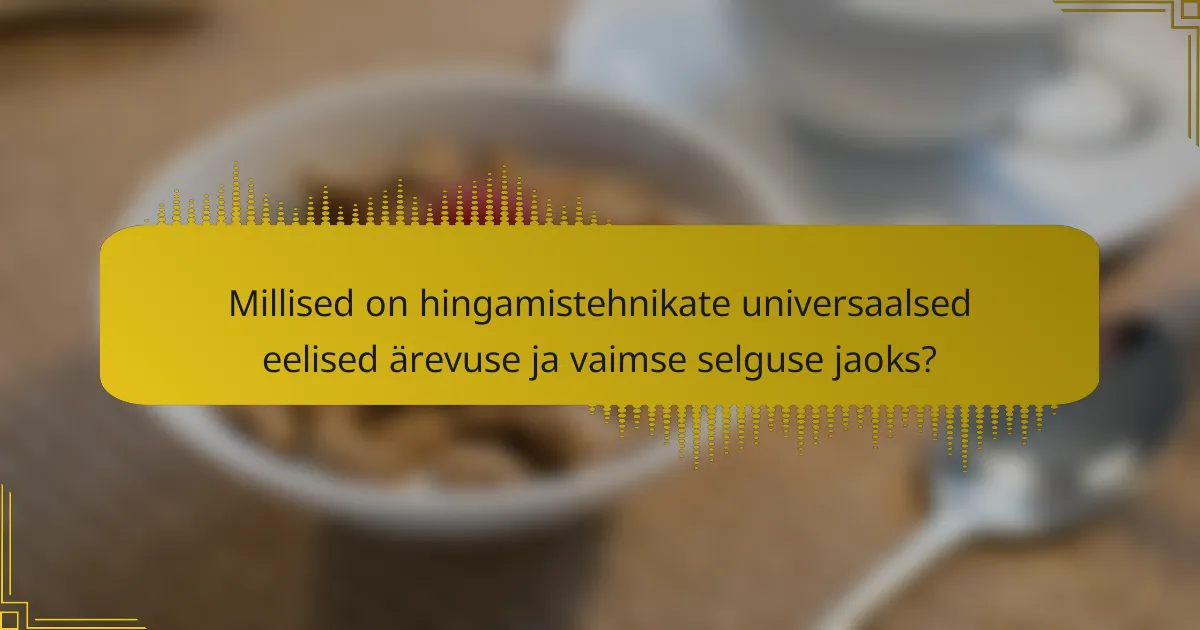 Millised on hingamistehnikate universaalsed eelised ärevuse ja vaimse selguse jaoks?